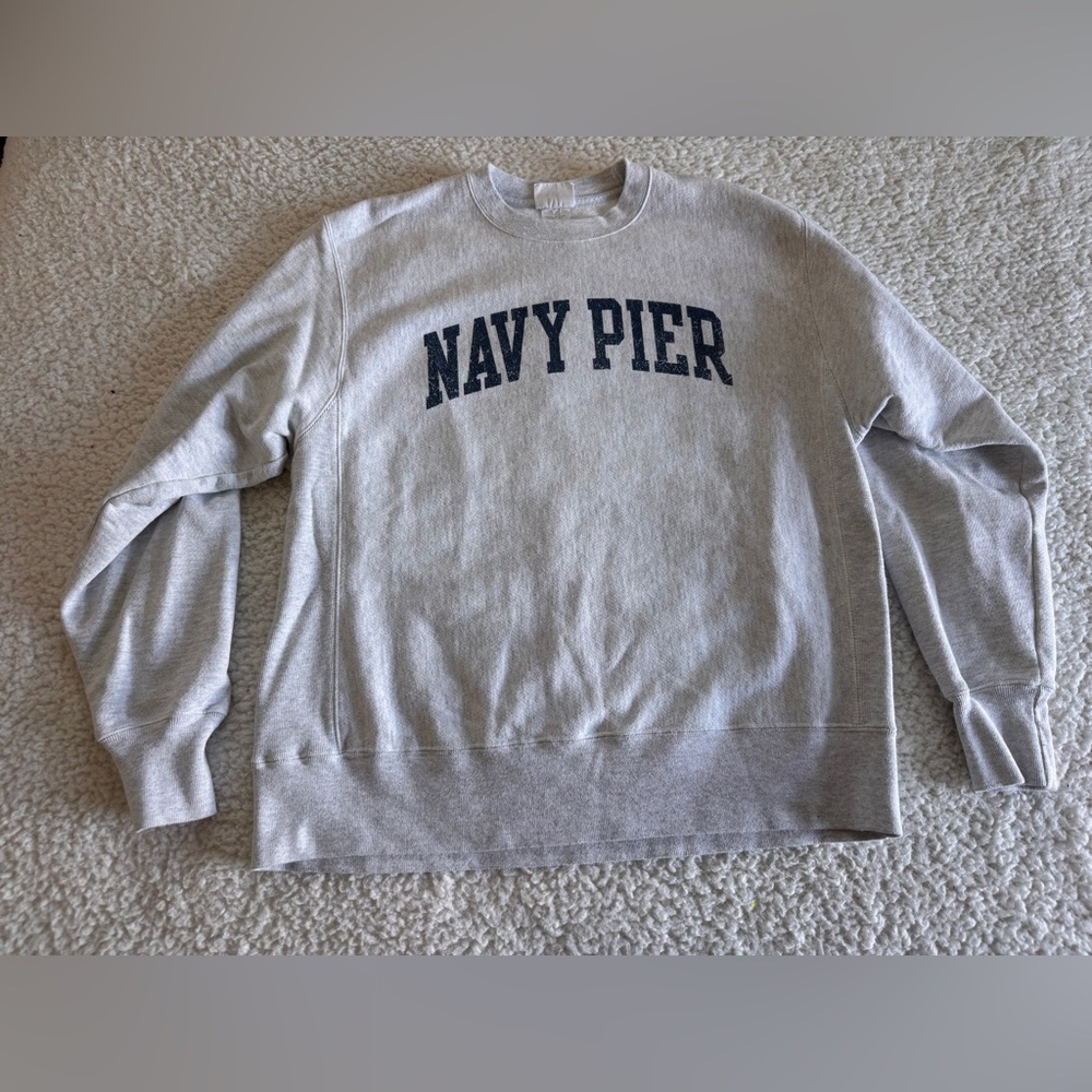 Vintage Champion Large Navy Pier Crew Collegiate core | Americana Cozy| Preppy